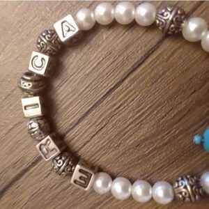 Silver monogram bracelet Erica‎